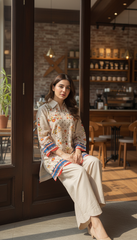 Miraal By Nairah Stitched 2 Piece Premium Blended Cambric Collection'2025-Sahara