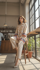 Miraal By Nairah Stitched 2 Piece Premium Blended Cambric Collection'2025-Sahara