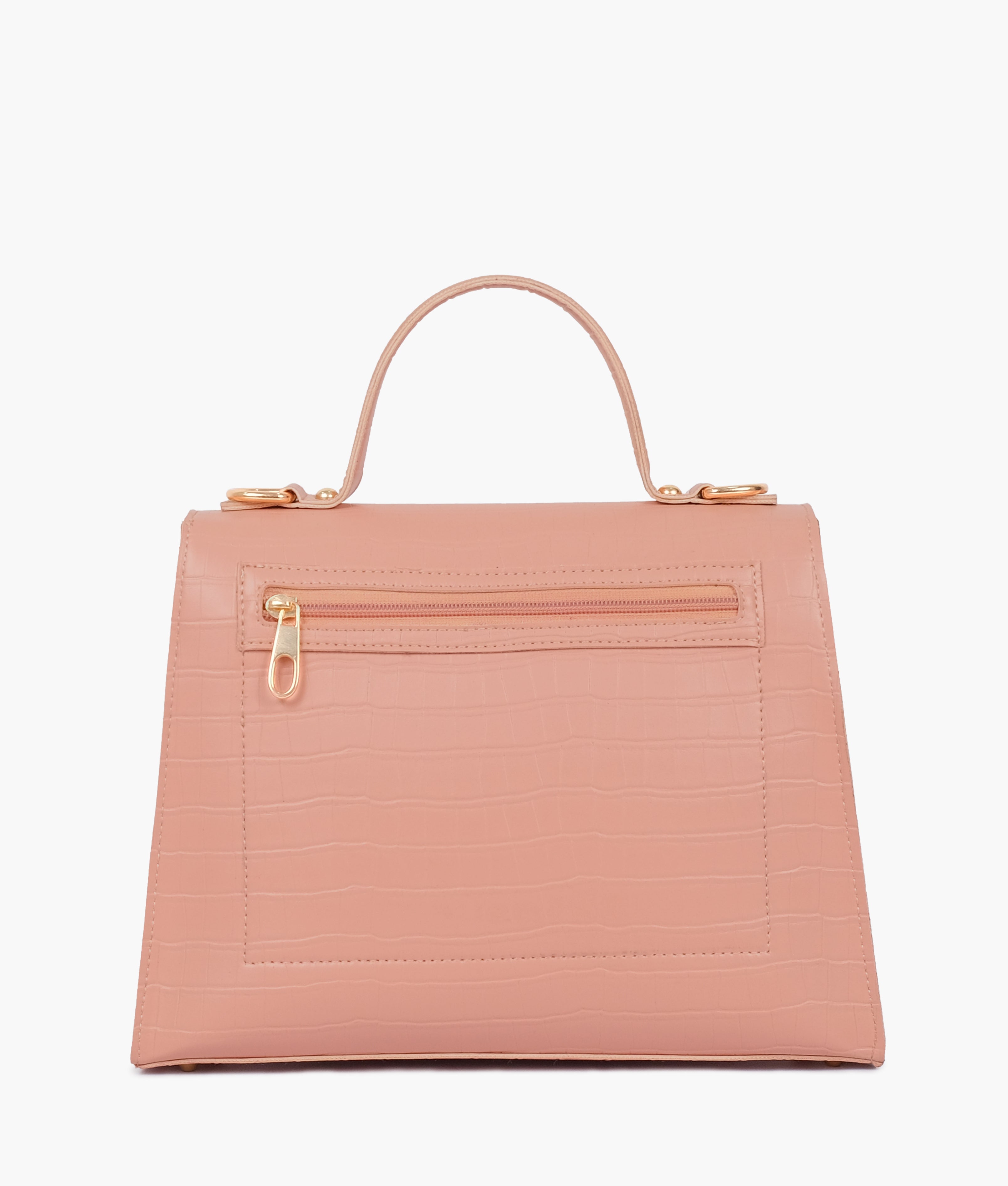 RTW Creation - Pink top-handle crocodile mini bag