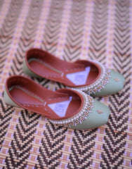 Mgs Style Khussa Collection-Lustre Pearl Ensemble  Pista Whisper