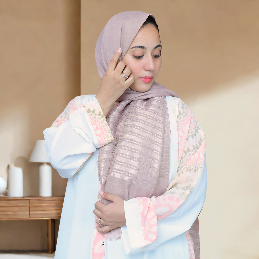 Bustangi Pastel Chiffon Abaya