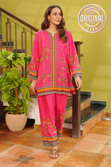 Waniya Stitched 2 Piece Summer Co Ords Lawn Collection'2025-Fuchsia Charm
