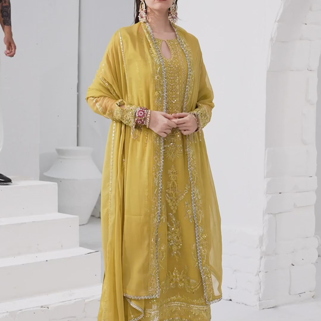 Savoir By Sahane Unstitched 3 Piece Luxury Formals Collection'2024-D-05-Girasol