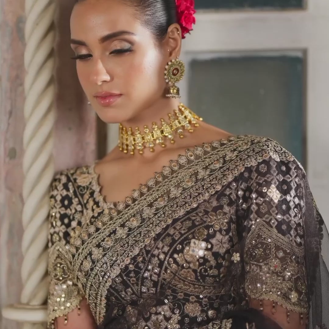 Singhar by Qalamkar Unstitched 3 Piece Wedding Formals Collection'2024-RF-08-Minha