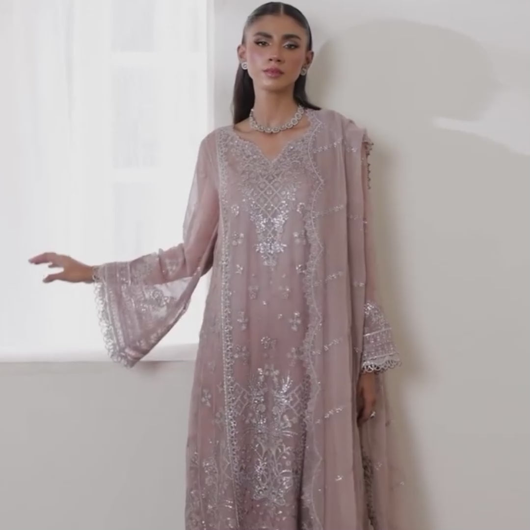 Chiffon De Luxe By Noor Saadia Asad Unstitched 3 Piece Luxury Formals Collection'2024-D-07-Seaina