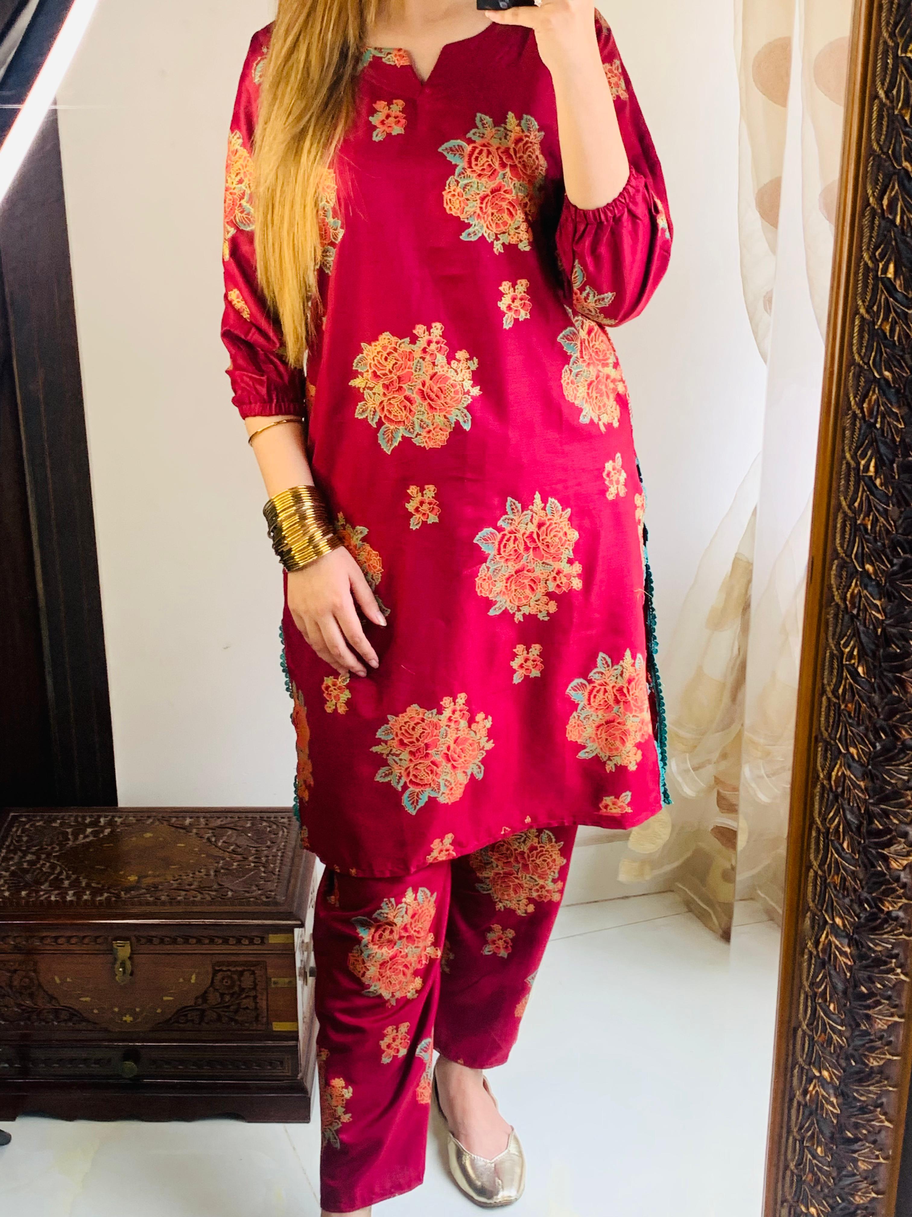 Gulab 2Pcs Stitched Suit - zaibehoor