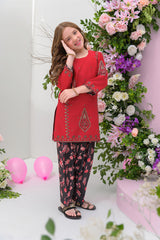 Silah By Fresh Bird Stitched 2 Piece Festive Summer Collection'2025-Red leaf