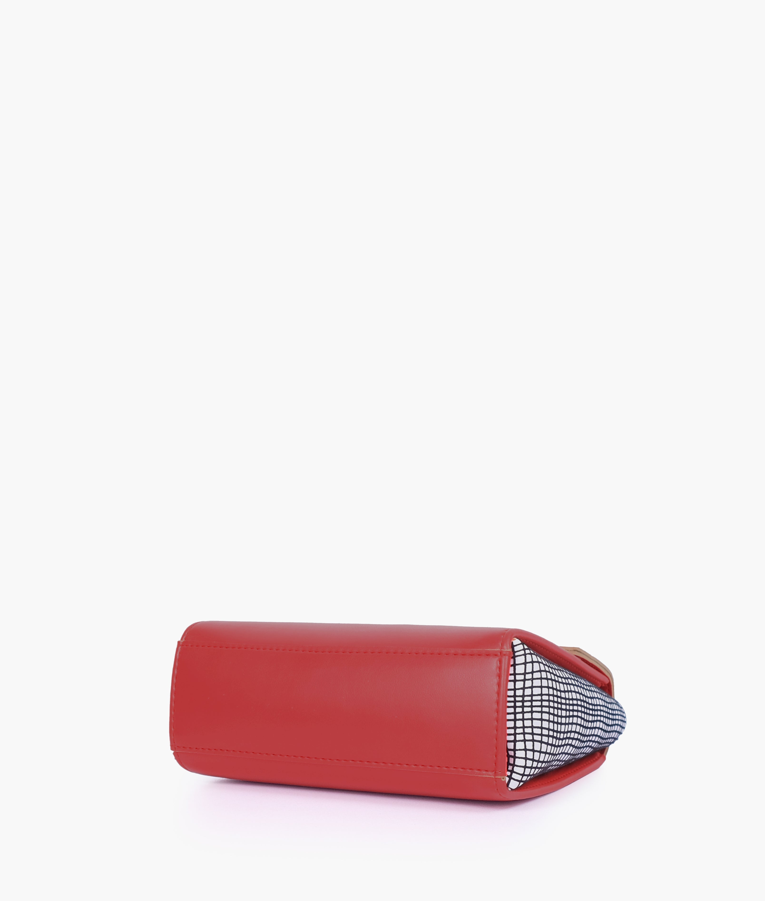 RTW Creation - Red criss-cross top-handle bag