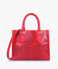 RTW Creation - Red on-the-go crocodile handbag