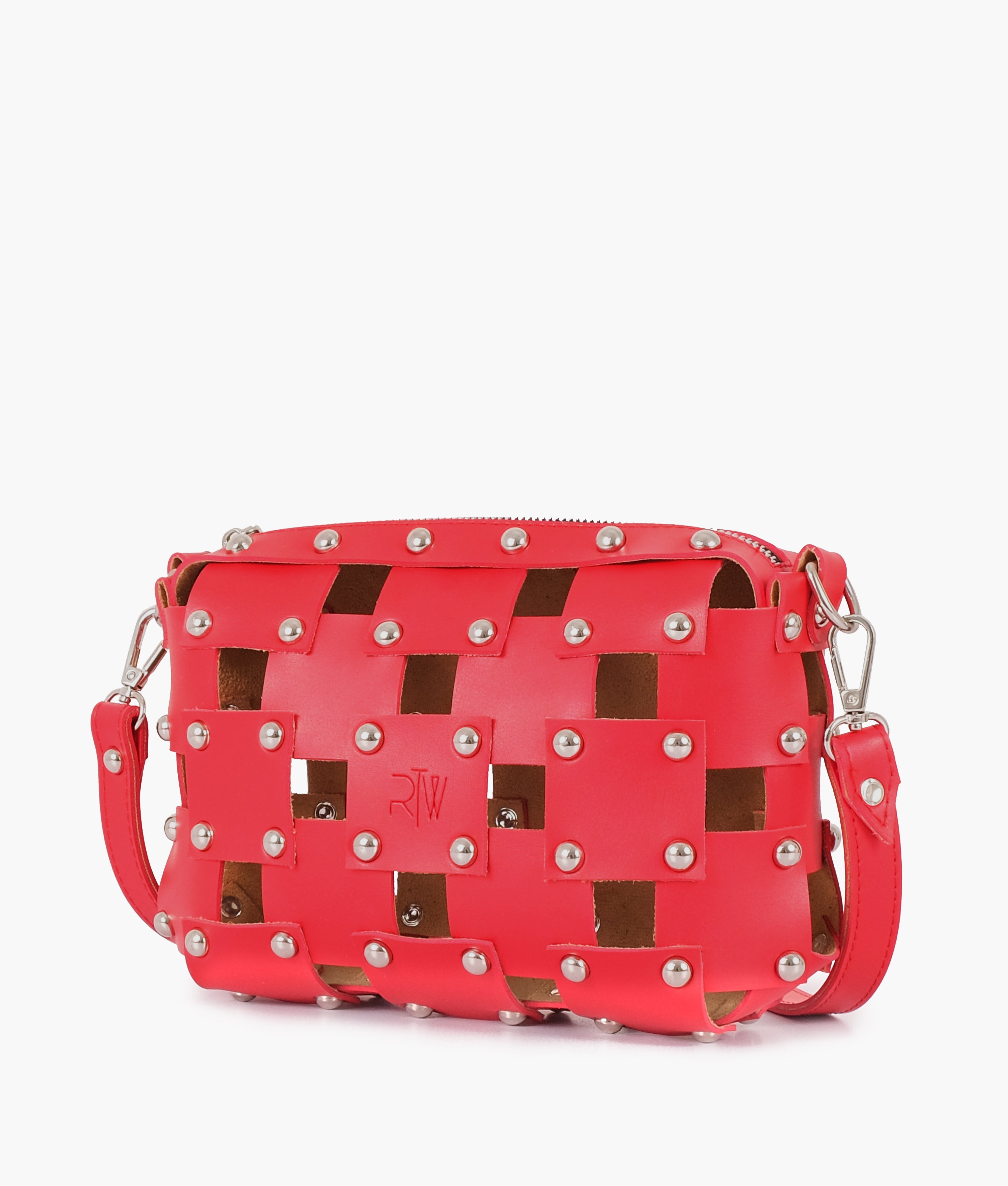 RTW Creation - Red rivet cross-body bag