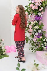 Silah By Fresh Bird Stitched 2 Piece Festive Summer Collection'2025-Red leaf