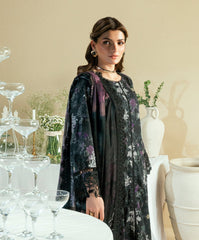 Luxe Edit By Kaanthaa Unstitched 3 Piece Summer Suit-KUNEP-3P-002 BLACK-LAWN UNSTITCHED 3PC