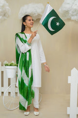 Cotton Hand Adda Work 3 Pc Suit - Wear Ochre