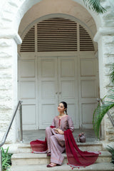 Paranda Omal By Komal Stitched 3 Piece Festive Collection'2025-Khumar