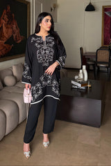 Allechant By Manahils Stitched Suit-Monochrome Muse
