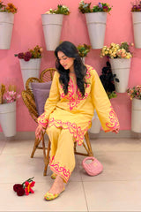 Allechant By Manahils Stitched Suit-Mango Lawn