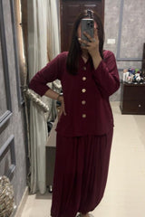 Allechant By Manahils Stitched Suit-Aladdin Co-ord set