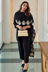 Allechant By Manahils Stitched Suit-Monochrome Drape