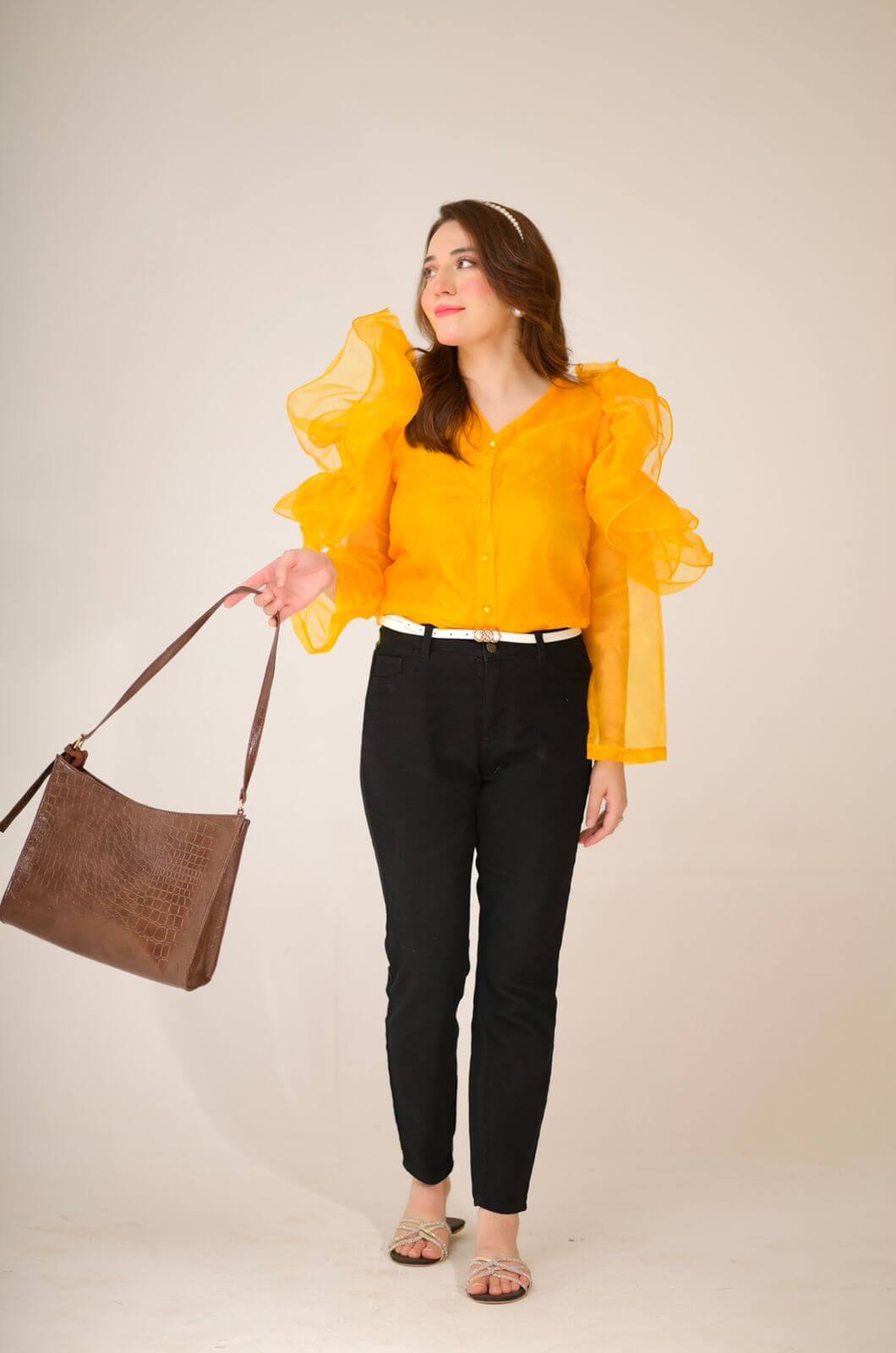 Half Moon Crocodile Brown - Bag X