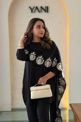 Allechant By Manahils Stitched Suit-Monochrome Drape
