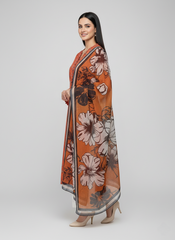 Amna Ali Nawaz Stitched Lawn Shirt With Monarch Dupatta-HELENIUM