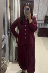 Allechant By Manahils Stitched Suit-Aladdin Co-ord set