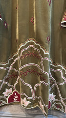 Allechant By Manahils Stitched Formals-Olive embroidery velvet