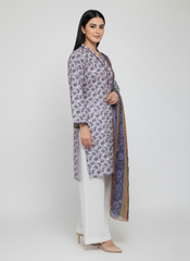 Amna Ali Nawaz Stitched Lawn Shirt With Monarch Dupatta-JULIA