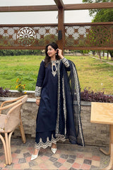Tiraz Stitched 3 Piece Summer Suit-Dilara (Blue)
