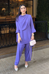 Allechant By Manahils Stitched Suit-Peri purple drape