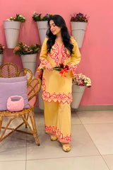 Allechant By Manahils Stitched Suit-Mango Lawn