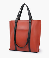RTW Creation - Rust and black double-handle tote bag
