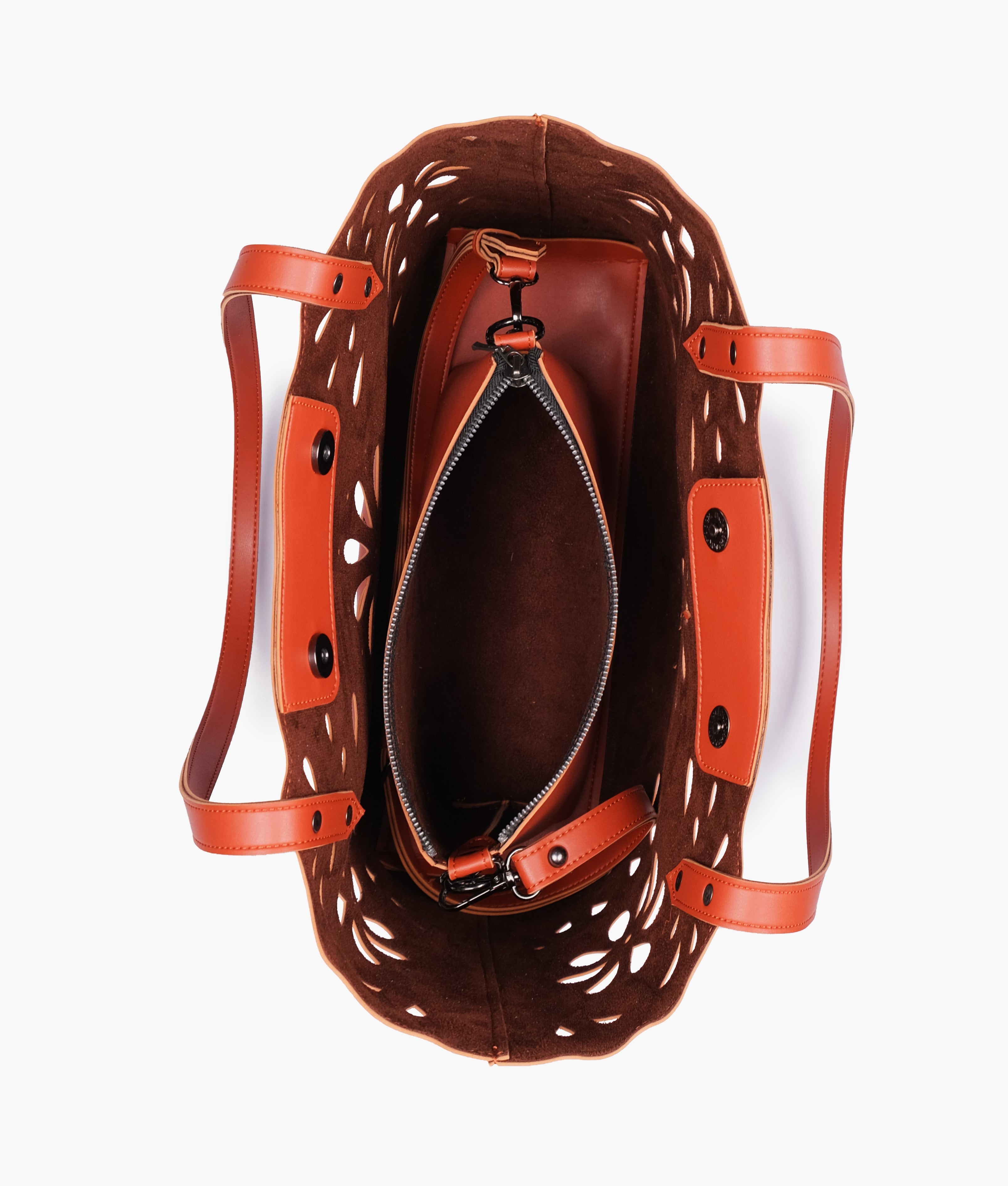 RTW Creation - Rust two-piece floral tote