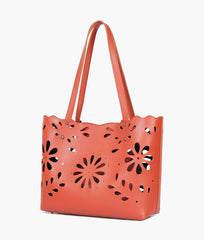 RTW Creation - Rust two-piece floral tote