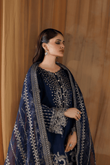 Shehnai By Ramsha Unstitched 3 Piece Luxury Raw Silk Vol-02 Suit-SS-205
