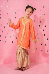 Bright & beautiful orange dress for girls - latest simple suit design perfect for parties, Eid & everyday wear.