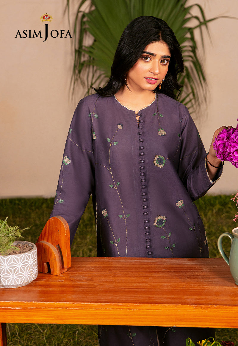 Asim Jofa Outfit Of The Day Ajod-09 Embroidered Swiss Lawn 1 Pc