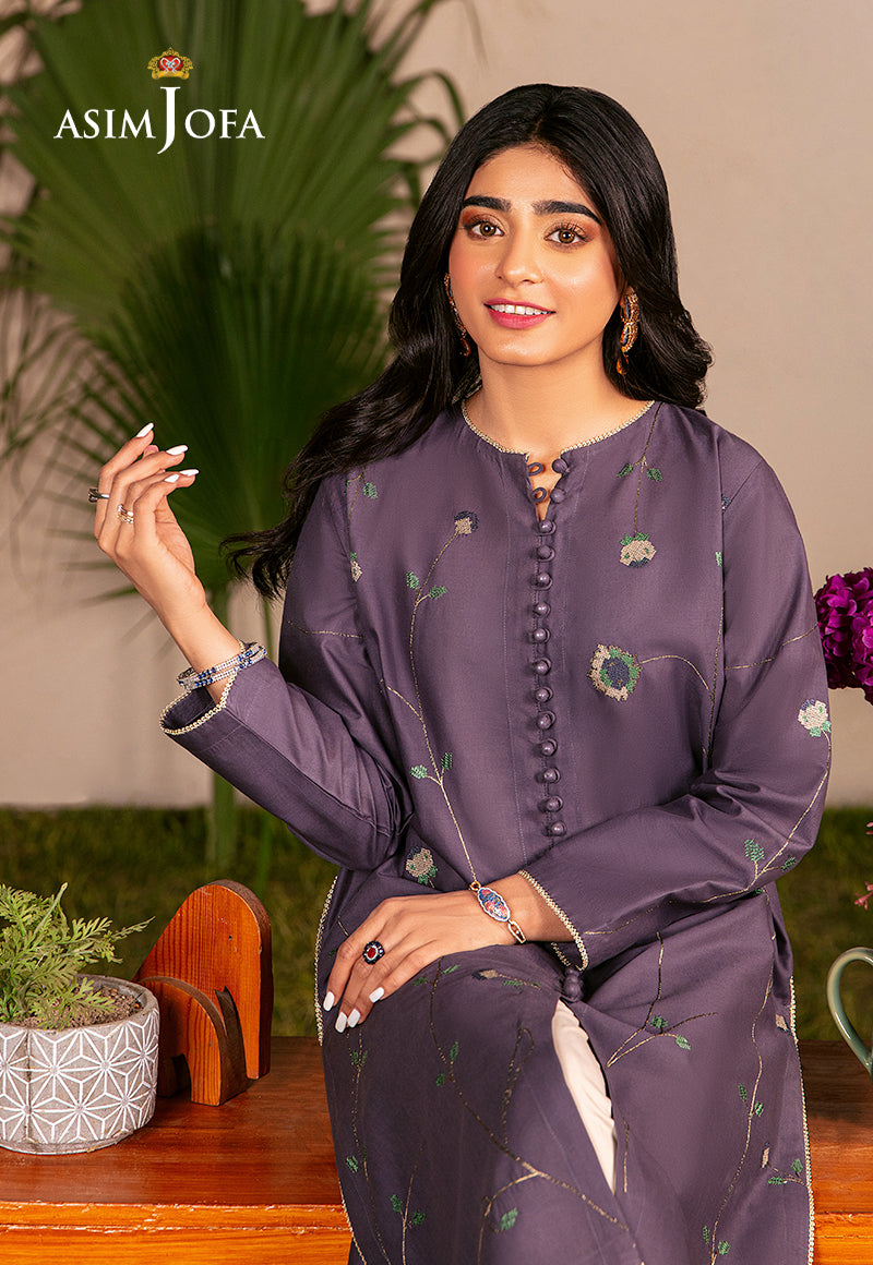 Asim Jofa Outfit Of The Day Ajod-09 Embroidered Swiss Lawn 1 Pc