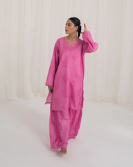 Summer Rizz By Qariney Stitched 2 Piece Co Ords Drop-01 Collection'2024-Summer Pink