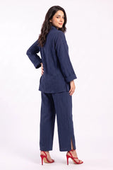 Amna Ali Nawaz Stitched 2 Piece-Navy