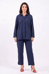 Amna Ali Nawaz Stitched 2 Piece-Navy