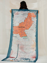 Tng By Md Odhni Collection-Arz e Pakistan Odhni (White)