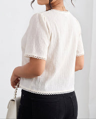 Amna Ali Nawaz Stitched Blouse-Bohemian V Neck
