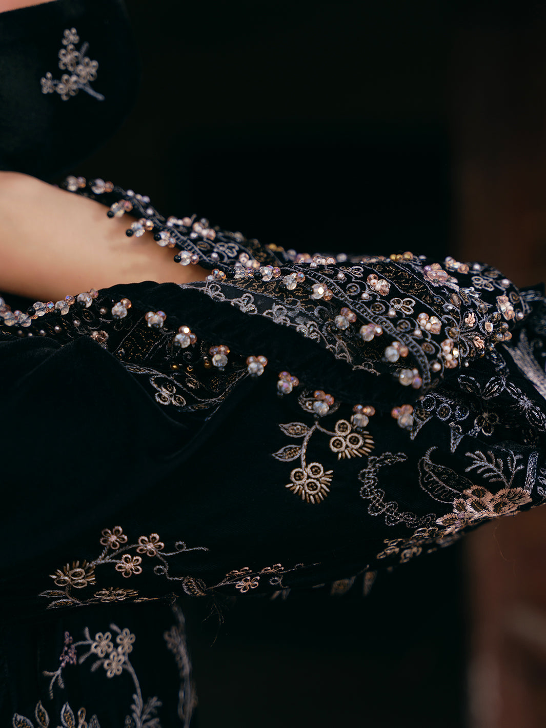 Siara By Flossie Unstitched 3 Piece Formals Velvet Collection'2025-V-103 - A