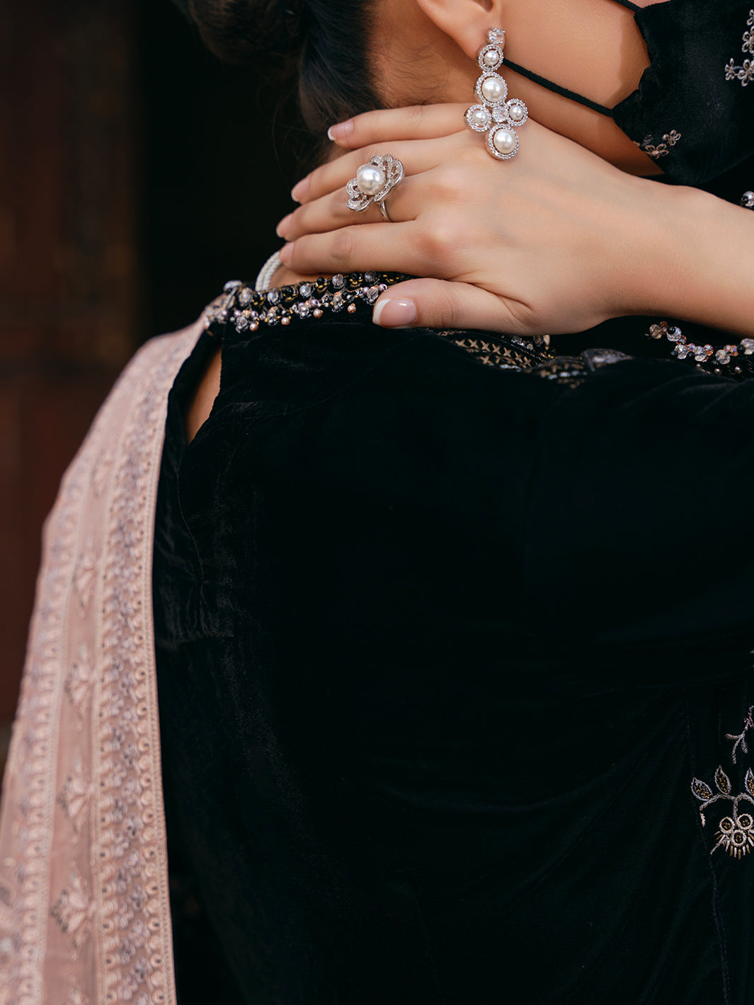 Siara By Flossie Unstitched 3 Piece Formals Velvet Collection'2025-V-103 - A