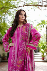 Waniya Stitched 3 Piece Summer Lawn Collection'2025-Pink Sorbet