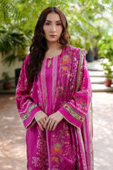 Waniya Stitched 3 Piece Summer Lawn Collection'2025-Pink Sorbet