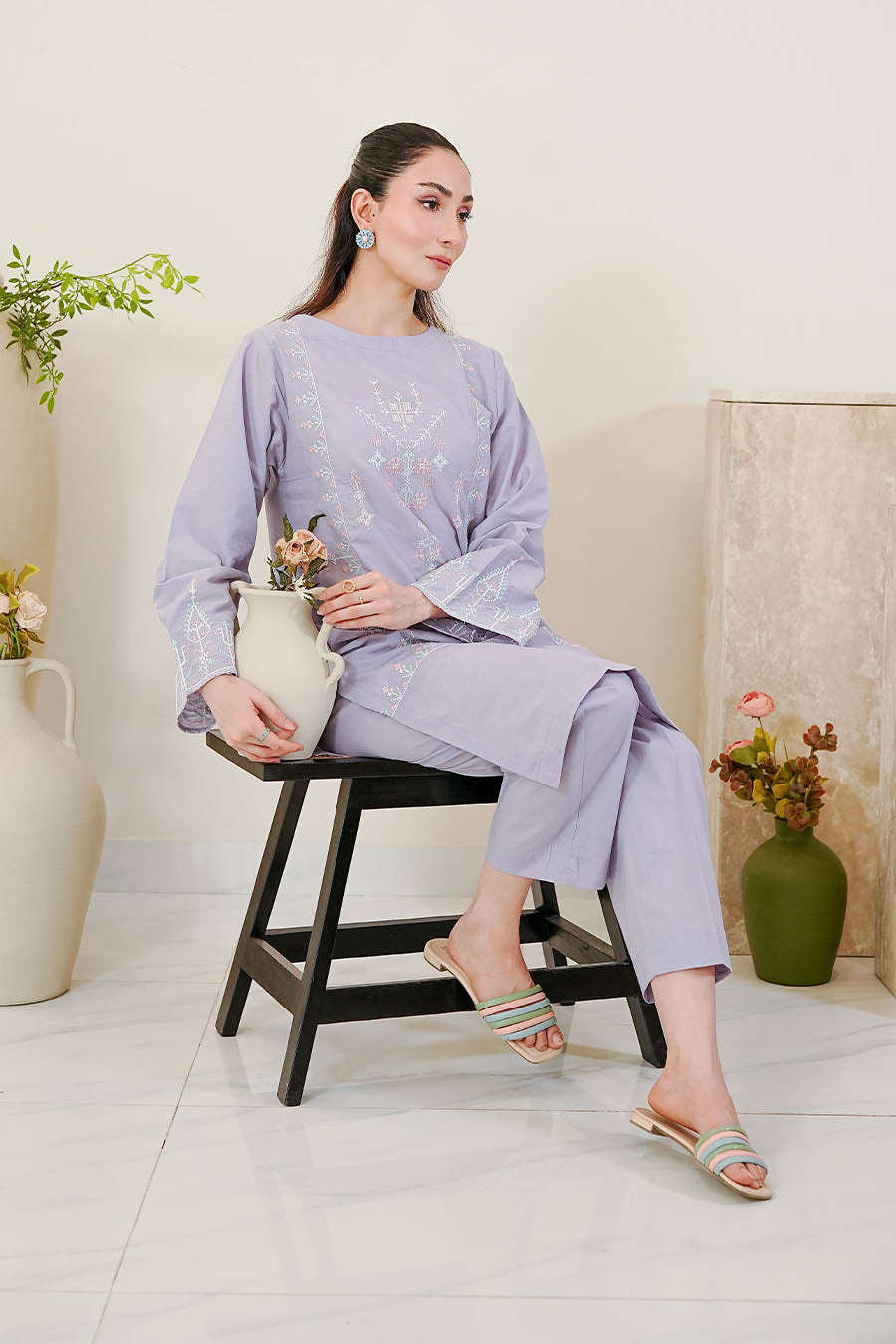 Waniya Stitched 2 Piece Lawn Collection'2025-LEENA