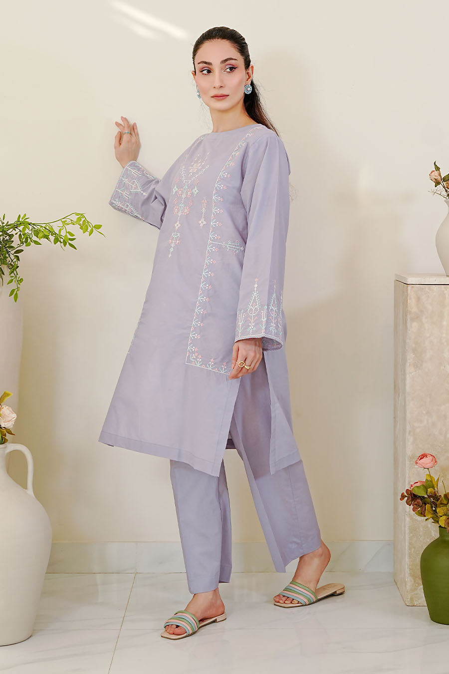 Waniya Stitched 2 Piece Lawn Collection'2025-LEENA