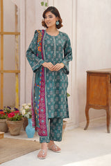Waniya Stitched 3 Piece Digital Printed Lawn Summer Collection'2025-Rose